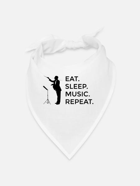 Chefs d’orchestre Chef d’orchestre Musique Direction Cadeau - Bandana - blanc