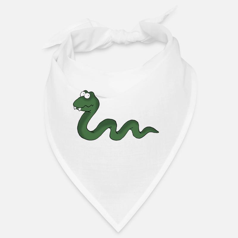 Schlange - Bandana - Weiß