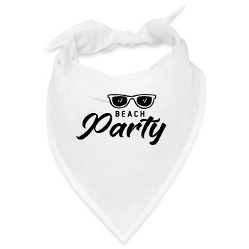 Beach Party Sommer Sonne - Bandana - Weiß - Vorne