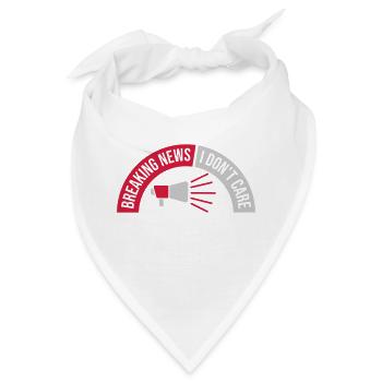 Breaking news don't care - Bandana - Weiß - Vorne