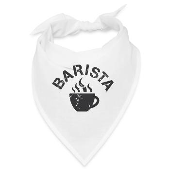 Barista Symbol für Kaffee Freunde und Fans Gastro - Bandana - Weiß - Vorne