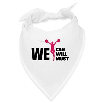 We Can Will Must Gymnast Cheerleader Cheerdancing - Bandana - Weiß - Vorne
