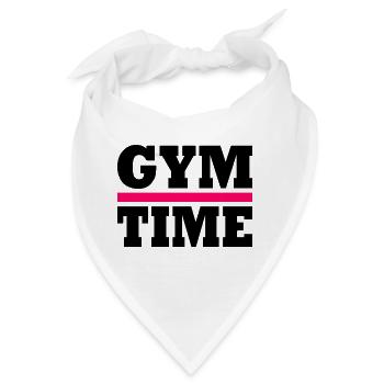 Gym time - Bandana - Weiß - Vorne