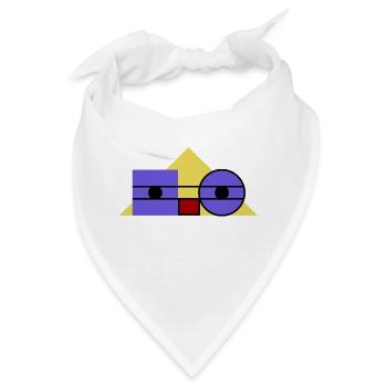 Roboface - das freundliche nerdy Roboter Gesicht - Bandana - Weiß - Vorne