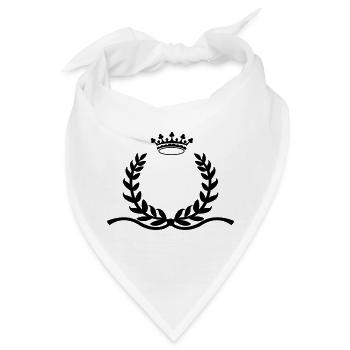 Lorbeerkranz mit langer Sporenkrone - Bandana - Weiß - Vorne