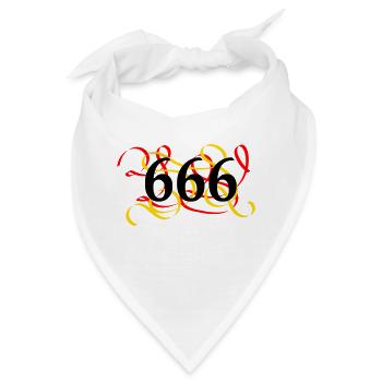 666 gebrannt - Bandana - Weiß - Vorne