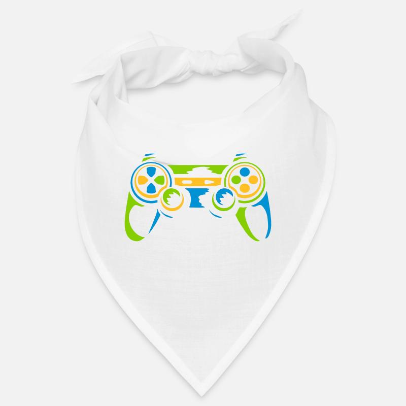 Bunter Controller Retro Konsole - Bandana - Weiß