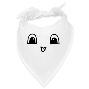 Cute face - Bandana - Weiß - Vorne