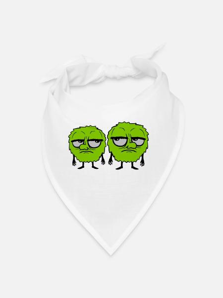 2 Monsters Roll Eyes - Bandana - white - Front