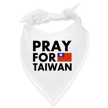Pray for taiwan - Bandana - Weiß - Vorne
