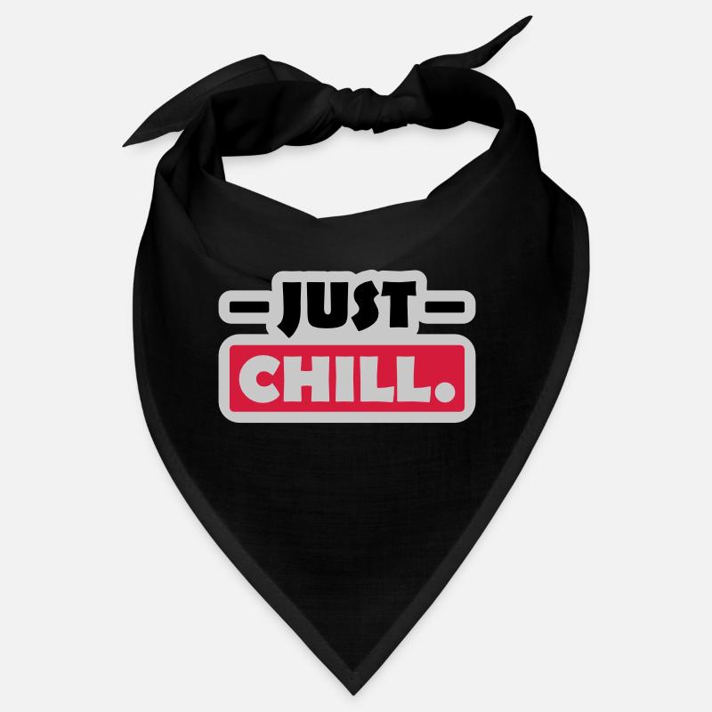 Just Chill Text Logo Bandana
