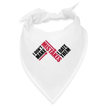Date Mistakes Zitat Logo - Bandana - Weiß - Vorne
