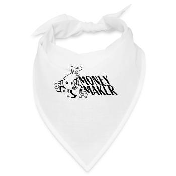 Money Maker gehender Geldsack - Bandana - Weiß - Vorne