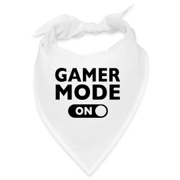 Gamer - Game Mode On - Bandana - Weiß - Vorne