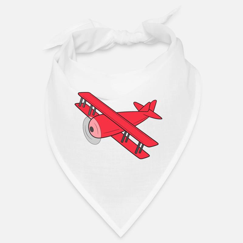 Flugzeug Doppeldecker - Bandana - Weiß