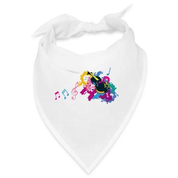 Violinmusik Note CLE Sol Fantasy - Bandana - Weiß - Vorne
