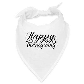 Happy Thansgiving - Bandana - Weiß - Vorne