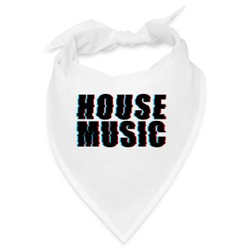 House Music Glitch - Bandana - Weiß - Vorne