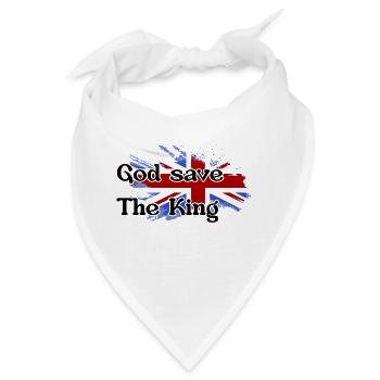 God Save the King - New King England - Bandana - Weiß - Vorne