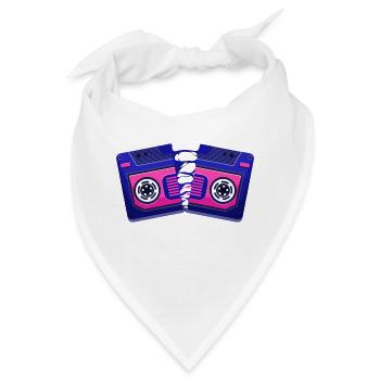 kaputte Kassette - Bandana - Weiß - Vorne