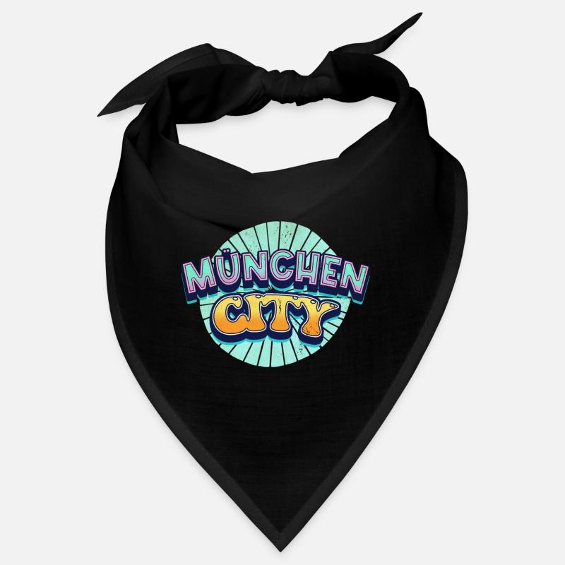 Munich Germany City Font Pop Art Comic Bandana
