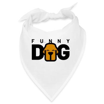 FUNNY DOG - Bandana - Weiß - Vorne