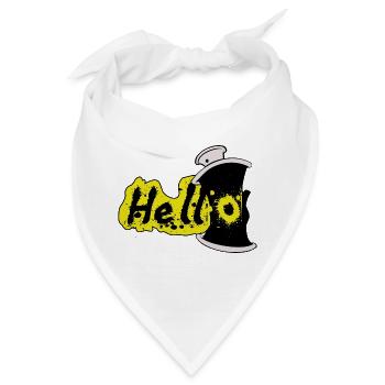 Hallo Spray Effekt - Bandana - Weiß - Vorne