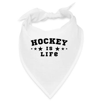 Hockey ist Leben originelle Geschenkidee - Bandana - Weiß - Vorne