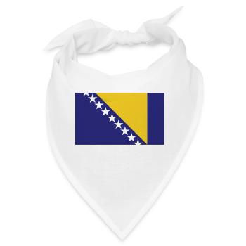 Bosnien H Flagge Bosna - Bandana - Weiß - Vorne