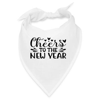 Cheers to the New Year - Bandana - Weiß - Vorne