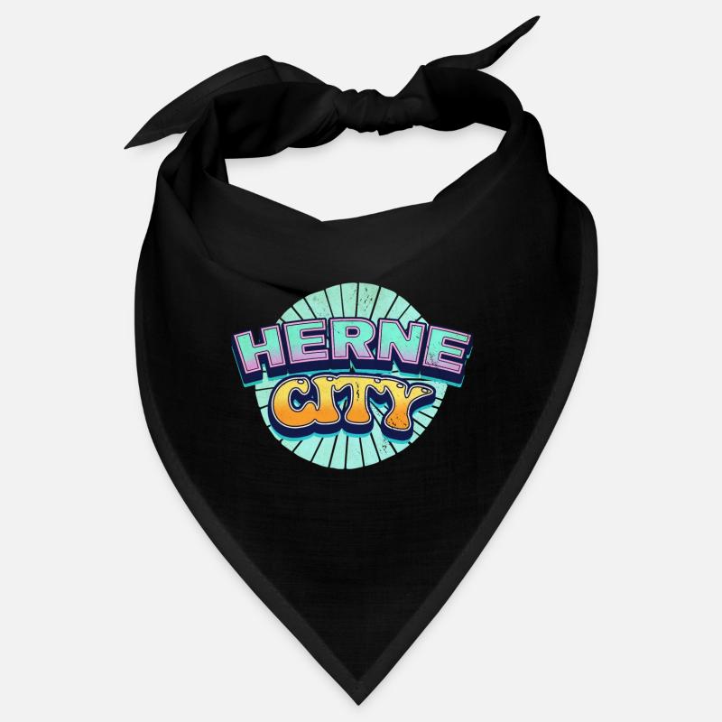 Herne Germany City Font Pop Art Comic Bandana