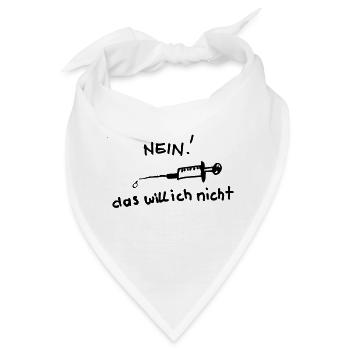 Impfung, nein danke - Bandana - Weiß - Vorne