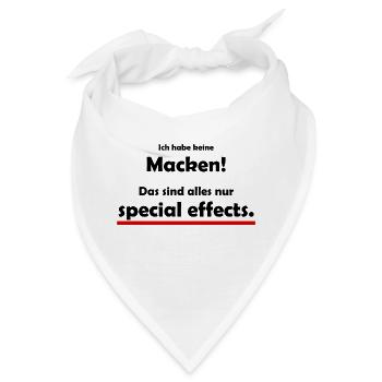 Keine Macken nur special effects - Bandana - Weiß - Vorne