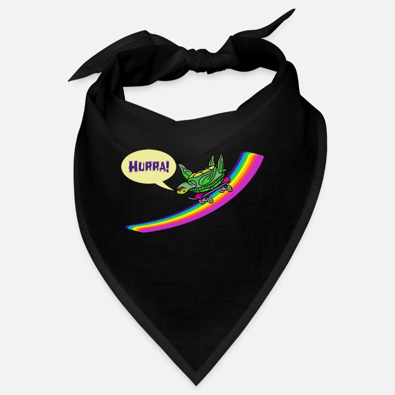 Kidcore Rainbow Turtle Skateboard Patinage Bandana