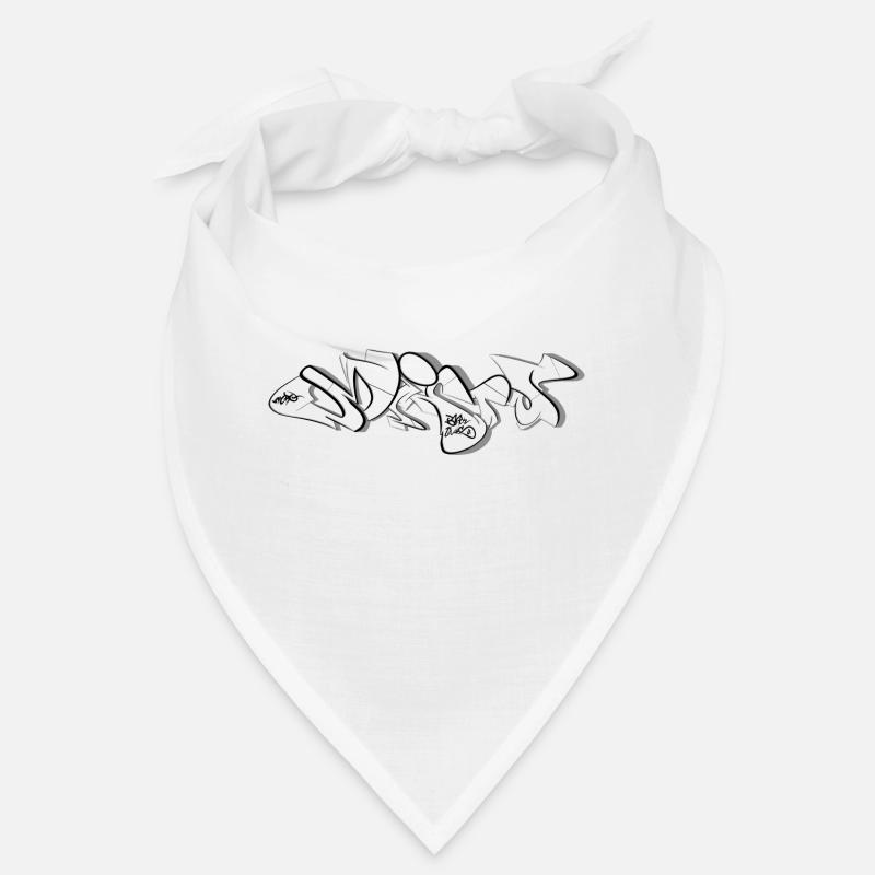 Black Lines Micro Graffiti Bandana