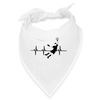 Herzschlag des Torhüters - Bandana - Weiß - Vorne