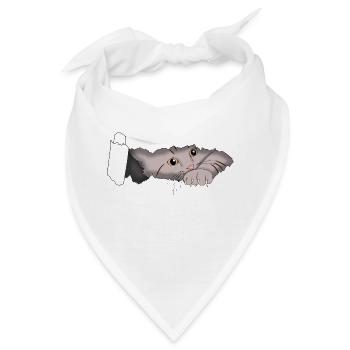 Katze - Bandana - Weiß - Vorne