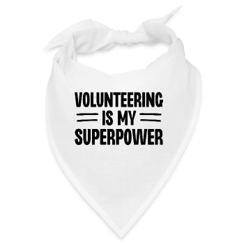 Freiwilligenarbeit ist meine Superkraft - Bandana - Weiß - Vorne