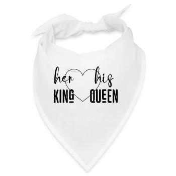 Ihr König Seine Königin schwarze Version - Bandana - Weiß - Vorne