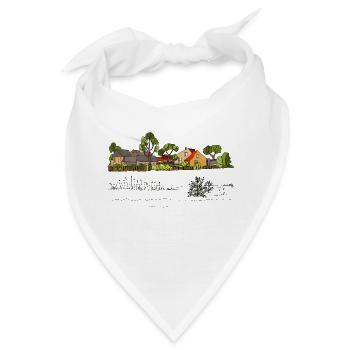 Ländliche Landschaft - Bandana - Weiß - Vorne