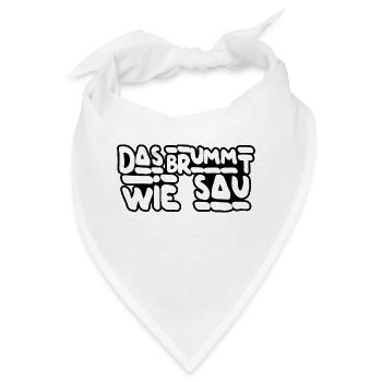 Das brummt... - Bandana - Weiß - Vorne