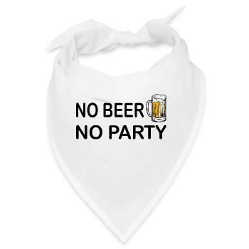 Bier Wein Whiskey Schnaps Alkohol - Bandana - Weiß - Vorne
