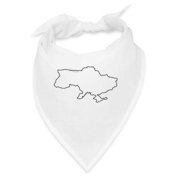 Ukraine Umriss - Bandana - Weiß - Vorne