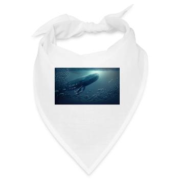 Wal und Fisch - Bandana - Weiß - Vorne
