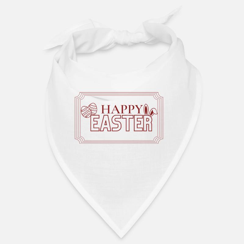 Happy Easter lettering with Easter eggs Bandana