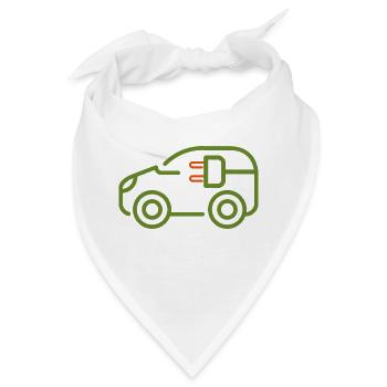 e car elektro auto grün elektrisch e auto - Bandana - Weiß - Vorne