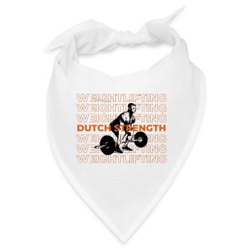 Dutch Strength Gewichtheben - Bandana - Weiß - Vorne