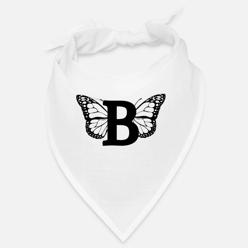 Buchstabe B Schmetterling Bandana