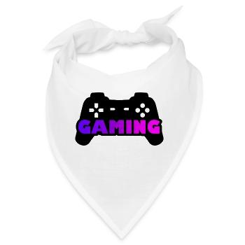 Gaming-Joystick lila rosa - Bandana - Weiß - Vorne