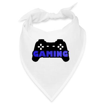 Blauer Joystick Gaming - Bandana - Weiß - Vorne